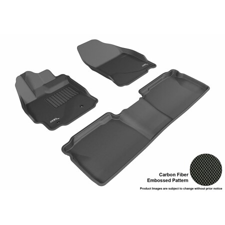 U-Ace 3D Maxpider Custom Fit Complete Kagu Black Floor Mat for 2014-2015 Scion TC Models L1SC00401509